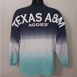 TEXAS A&M Aggies Adult Medium Spirit Jersey T-shirt Ombre Tee Relax Fit USA